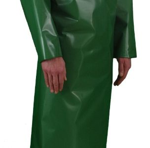 Αδιάβροχη ποδιά εργασίας Kerbl με μανίκια, κατασκευασμένη από ανθεκτικό υλικό για προστασία σε κτηνοτροφικές εργασίες.