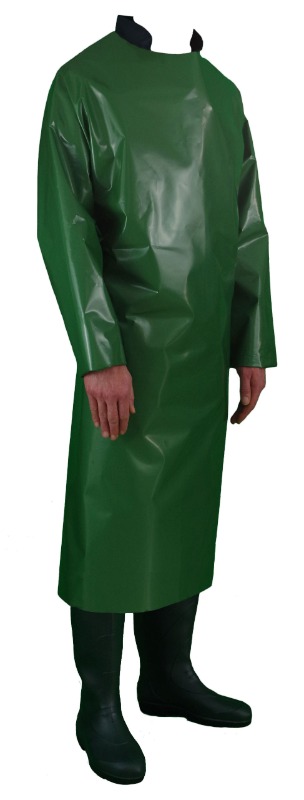 Αδιάβροχη ποδιά εργασίας Kerbl με μανίκια, κατασκευασμένη από ανθεκτικό υλικό για προστασία σε κτηνοτροφικές εργασίες.